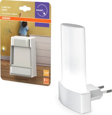 Image de OSRAM Prise de nuit, capteur de lumière du jour, 3000K blanc chaud, 0,28W, blanc, indice de protection IP20, pour chambres d'enfants et zones résidentielles