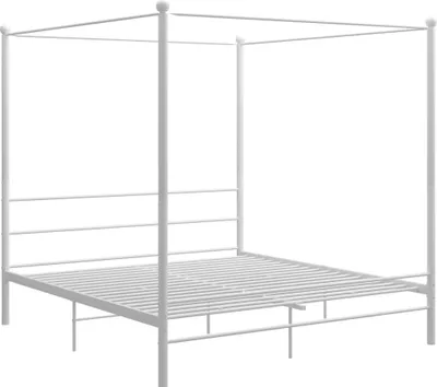 Immagine prodotto di Letto a baldacchino in metallo bianco 180x200 cm