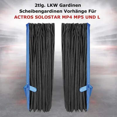Produktbild von 2tlg. LKW Gardinen Scheibengardinen Vorhänge Für ACTROS SOLOSTAR MP4 MP5 UND L