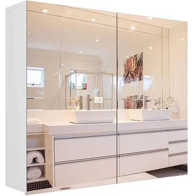 Immagine prodotto di Mobile a specchio per bagno FMD-102, 60 x 70 x 15 cm, bianco