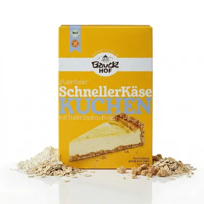 Produktbild von Bauckhof Der schnelle Käsekuchen -  Backmischung - glutenfrei 485g - 3 er