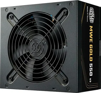 Obrázok produktu pre Cooler Master MWE Gold V3 ATX 3.1 Non-Modular, 550 W, 100 - 240 V, 50/60 Hz, 4 - 8 A, Aktívny, 120 W