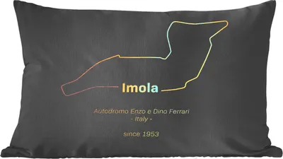 Produktbild von MuchoWow® Zierkissen Sofakissen Wohnzimmer Dekokissen 50x30 cm Imola - Formel 1 - Rennstrecke - Wohnzimmerdekoration - Polster mit Photo