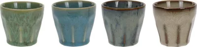 Produktbild von Espresso-Kaffeetassen - Porzellan - klein - mehrfarbig - Set 4x Stuck - 90 ml