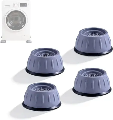 Produktbild von Waschmaschine Füße - 4 Stück Antivibrationspads, Universal Fußpolster mit Antirutschmatte, Schwingungsdämpfer für Waschmaschine & Trockner