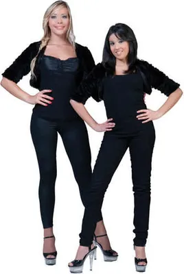 Produktbild von Bolero Fuzzy Hippie 70er Jahre schwarz Karneval Fasching Kostüm