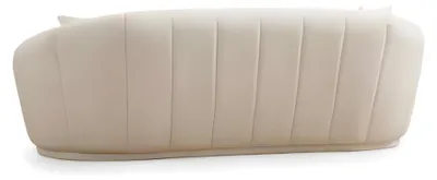 Produktbild von Wohnzimmer Weiße Couch Garnitur Dreisitzer Moderner 2-Sitzer Textil Set