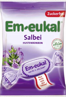 Produktbild von Em eukal Šalvia kvapky proti kašľu balené jednotlivo bez cukru 75g