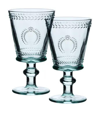 Produktbild von Mondex | Weingläser Set - 280 ml - Türkis - Vintage Stil - Hochwertiges Glas