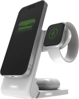 Image de STM ChargeTree MAG - Chargeur mobile sans fil 3 en 1 avec MagSafe (blanc)