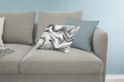 Produktbild von MuchoWow® Zierkissen Sofakissen Wohnzimmer Dekokissen 60x40 cm Marmor - Muster - Grau - Marmoroptik - Schwarz - Kopfkissen - Polster mit Foto