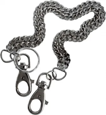 Produktbild von Metall Halskette XL 2-reihig 80 cm Biker Kette Motorradkette Schlüsselanhänger Metal necklace biker chain motorcycle chain key chain Collar de metal cadena biker cadena de moto llavero