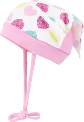 Immagine prodotto di Set sciarpa e cappello in jersey con stampa a cuore Döll rosa/bianco