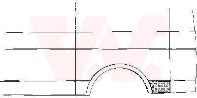 Produktbild von VAN WEZEL Seitenwand Reparaturblech für VW LT 28-35 I Kastenwagen (281-363) LT 28-35 I Bus (281-363) LT 40-55 I Kastenwagen (291-512)