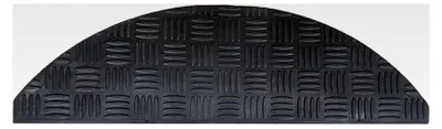 Produktbild von IVOL Gummistreppenmatte - Tränenblechdesign - halbrund - rutschfest (10, Schwarz)