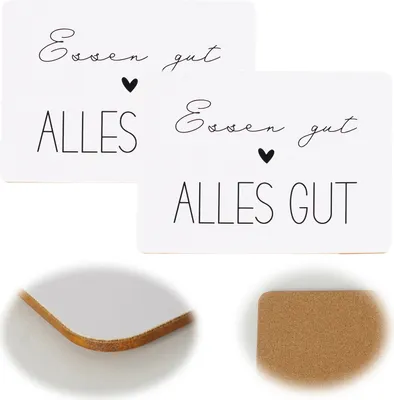 Produktbild von LS-LebenStil 2x Kork Tischset Platzset Essen gut  40x30cm abwaschbar Platzmatte Placemate Tisch Untersetzer Unterlage Teller Geschirr Vasen