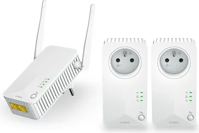 Produktbild von Strong Powerline WiFi 600 Mbit/s V2 Triple Pack Biały z Ethernet LAN i Wi-Fi