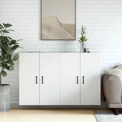 Zdjęcie produktu dla vidaXL Szafki ścienne 2 szt. Biały materiał drewnopochodny