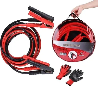 Immagine prodotto di Set di cavi di avviamento, corrente di picco 1000 A, compatibile con diversi veicoli, 1000 Amp 4 m 30 mm2