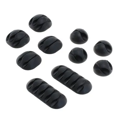 Produktbild von OTB Kabelmanagement - Kabelclips / Kabelhalter - 10er Set schwarz