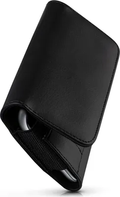 Produktbild von moex® Handy Quertasche kompatibel mit Xiaomi Redmi 7 - Hülle mit Gürtelclip, Schwarz