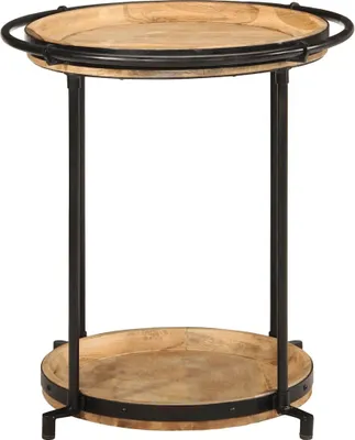 Immagine prodotto di Tavolino da Salotto Ø55x60 cm in Legno Massello di Mango
