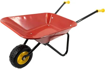 Image de Brouette pour enfants (métal) - Rouge - 19 litres - jusqu'à 20 kg - à partir de 2 ans | Brouette en métal