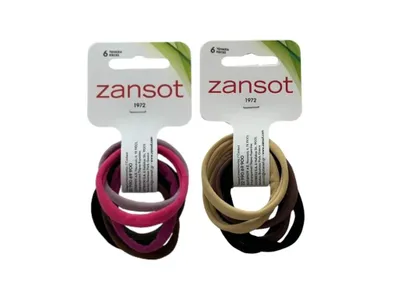 Imagen del producto de Zansot, 6 gomas elásticas para el pelo, de tejido suave, en varios colores