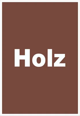 Produktbild von Holz Mülltrennung Schild mit Text hochkant A6 Rückseite selbstklebend