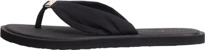 Produktbild von Tommy Hilfiger Damen Flip Flops Scandi Soft Summer Sandal mit breitem Zehenriemen, Schwarz (Black), 35