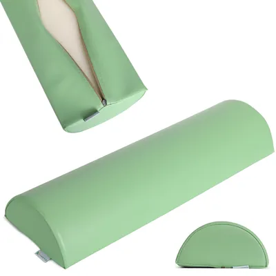 Produktbild von Habys Lagerungsrolle Halbrund, Knierolle Lagerungsrolle, Nackenrolle, Lagerungskissen für Massage und Therapie, Kniehalbrolle, Größe:60x19x9cm Grün