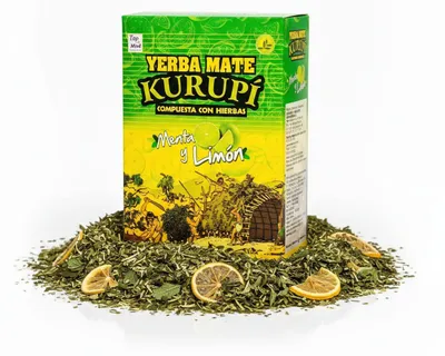 Produktbild von Kurupi Menta y Limón - Mate Tee aus Paraguay (500g)