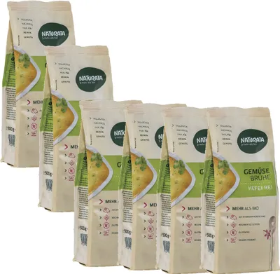 Produktbild von Naturata  Gemüsebrühe hefefrei, Nachfüllbeutel (6 x 500 gr)