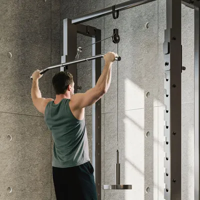Produktbild von Sweiko Fitness Latzug Gym Fitnesssgeräte Kabelzug Pulley System Arm Krafttraining für Zuhause