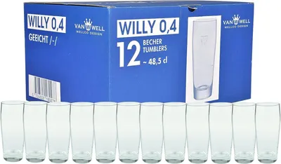 Obrázok produktu pre Sada 12 pohárov Willibekern, objem 0,4 l, vhodné do umývačky riadu