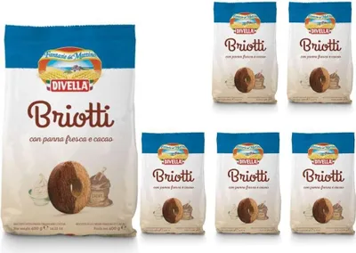 Produktbild von Divella Biscotti Briotti con Panna Fresca e Cacao 6 Confezioni da 400 grammi
