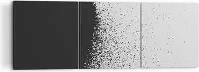 Produktbild von Bild auf Leinwand - Leinwandbild - 3 Teile - Abstraktion Schwarzweiß Geometrie - 120x40cm - Wand Bild - Wanddeko - Wandbilder - Leinwanddruck - Bilder - Wanddekoration - Leinwand bilder CA120x40-4922