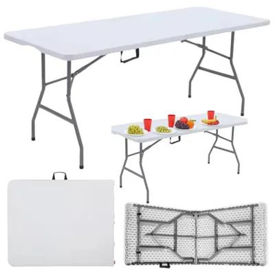 Immagine prodotto di Tavolo pieghevole bloccabile Tavolo da banchetto per catering Bianco 180 X 74 Cm