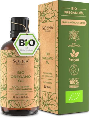 Produktbild von Oregano Öl - 100% Naturrein +82% Carvacrol [BIO-] - Wilder Oregano aus Spanien - -Lebensmittelqualität - Ätherisches Öl