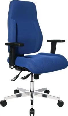Produktbild von Topstar Bürodrehstuhl blau Lehnen-H.600mm Sitz-Höhe 430-510mm ohne Armlehnen - PI990BC6