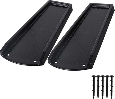 Produktbild von Regenrinne Splash Block und Gutter Downspout Verlängerungen - 60 cm Wasserabfluss - 2 Stk - Schwarz