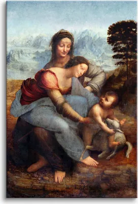 Obrázek produktu pro Reprodukční nástěnný obraz Svatá Anna ze Samoty Leonardo da Vinci 120x80