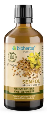 Produktbild von Bioherba Senföl kaltgepresst – Natürliches Senföl 100 ml