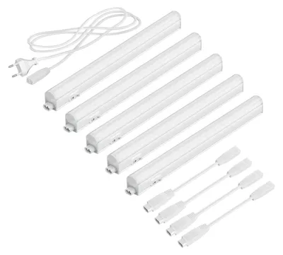 Image de Éclairage LED sous meuble, 31,3 cm chacun, 397 lumens chacun, lumière blanc chaud, lot de 5