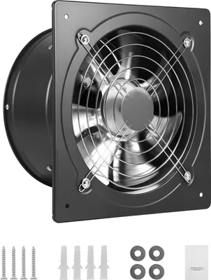 Obrázek produktu pro SucceBuy Odtahový ventilátor 300x300 mm, účinný nástěnný ventilátor s regulací otáček, průtok vzduchu 1678 m³/h, 50 W, tichý ventilátor pro podkroví, garáž, sklep, dílnu, kuchyň a kurník