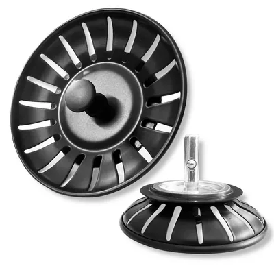 Produktbild von Abflusssieb Spülbeckensieb Ablaufsieb - Edelstahl 304 - Ø 78 mm - 2 Stück - Schwarz