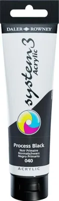 Obrázok produktu pre Daler Rowney System3 Akrylová farba Process Black 150 ml 1 ks