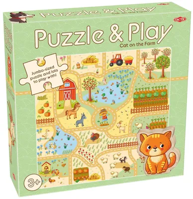 Immagine prodotto di Puzzle con gioco: Il gatto nella fattoria - Tactic