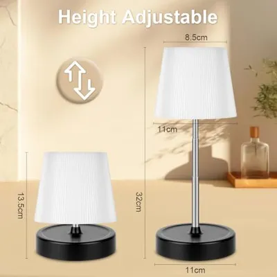 Produktbild von LED-Tischlampe, drahtlose Berührung, hoh-verstellbare 16 Farben, RGB Dimmbare Krankenentfernungskontrolle, Lesen wiederaufladbare USB-C-Lampen Kinder,