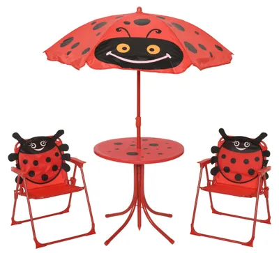 Produktbild von Kindergartenset mit Regenschirm faltbar rot